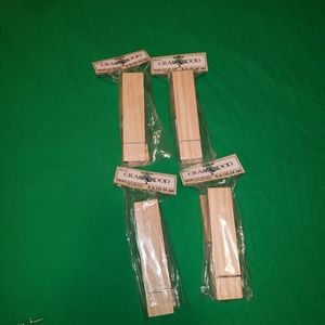 Bundle of 4 Darice Craftwood Jumbo Clothespins 6 inches New